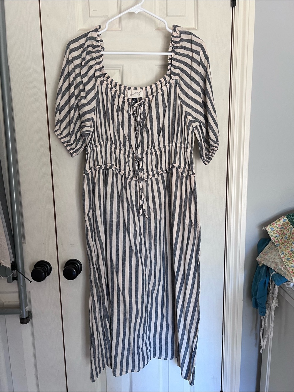 NWOT Universal Thread Striped Puff Sleeve Dress